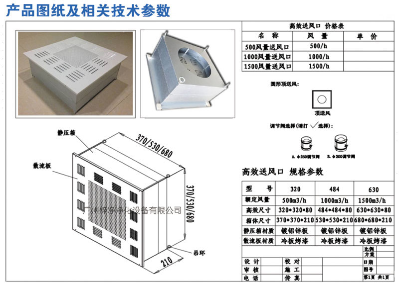 500、1000、1500新型高效送風(fēng)口規(guī)格尺寸